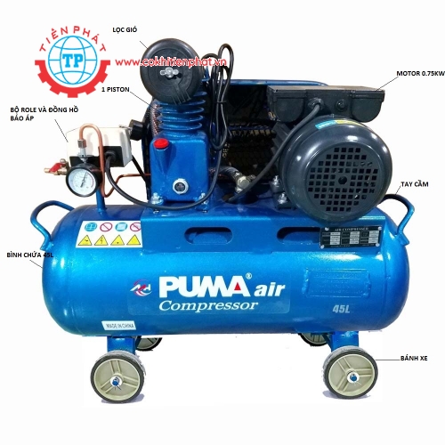 Máy nén khí dây đai PUMA 45L -1/4HP