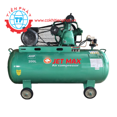 Máy nén khí dây đai JETMAX 200L-4HP (áp suất 12Kg/cm2)